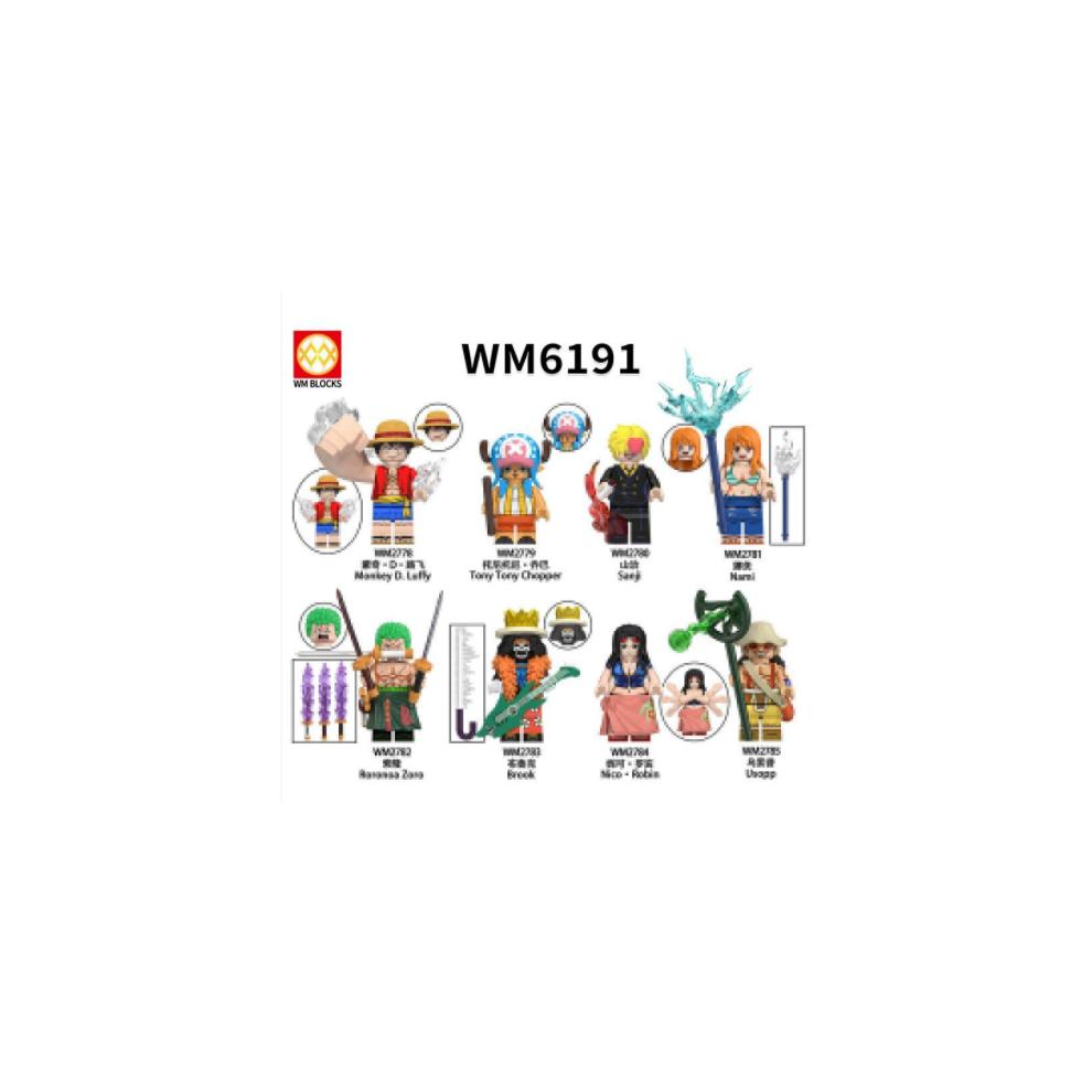 8PCS One Piece Minifigure Building Blocks
