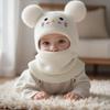 Детская вышитая шапка с мультяшным котом, вязаная теплая детская шапка, осенне-зимняя вязаная шапка для младенцев мальчиков и девочек