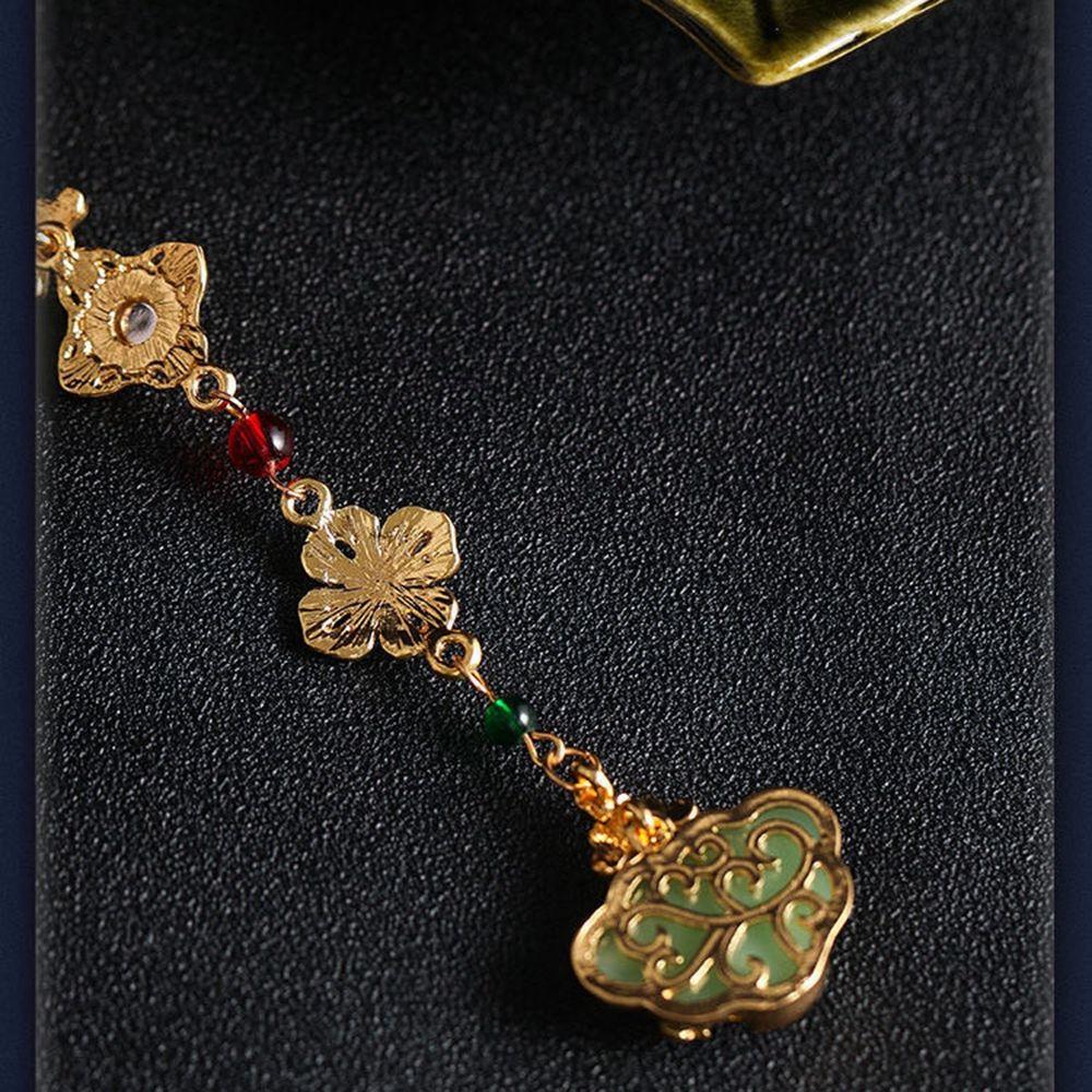 Style Brooches Metal Collar Pins Cheongsam Pin Accessories Tassel Brooches Antique Fan Pendant