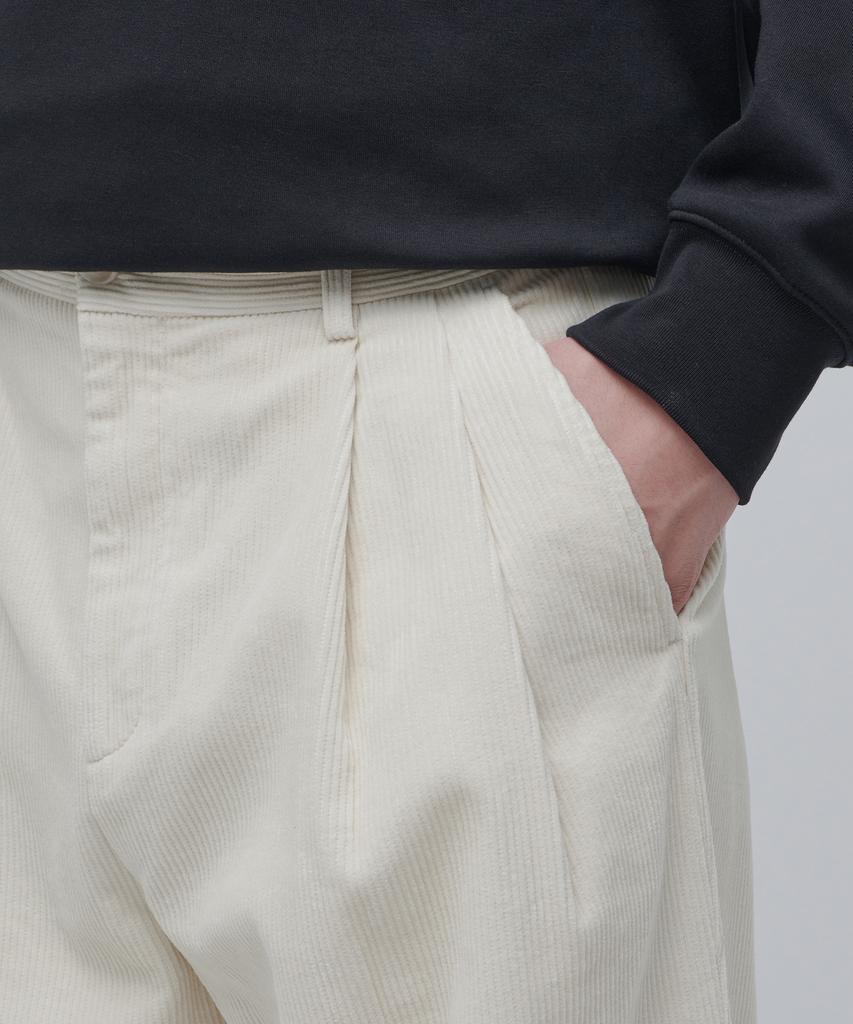 MUSINSA STANDARD Corduroy Wide Balloon Pants [Cream]