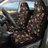 Чехлы на сиденья автомобиля Bulopur Black Boho Цветочные, Только для передних сидений, для женщин и мужчин, с карманом-органайзером, для автомобилей, внедорожников, грузовиков, седанов