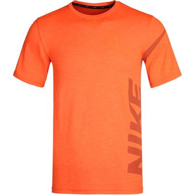 M Nk Breathe Top Ss Hypr Dry Повседневная Мода Дышащая Футболка с Коротким Рукавом и Круглым Вырезом Мужские Топы 889630-817