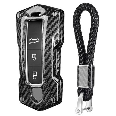 [T-carbon] Оригинальный чехол-брелок из стекловолокна для Porsche 911 Carrera/Panamera/Taycan/Cayenne (2018-2023 гг.) - Защитный чехол для умного ключа с 3 кнопками