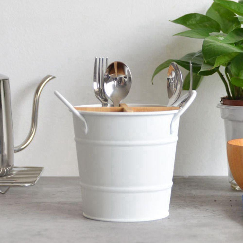 Storage Bucket Cooking Tool Chopstick Holder Cutlery Organizer Spoon Stand Bamboo Tableware Holder