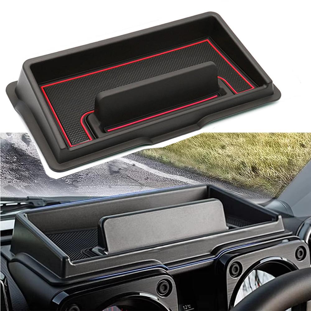 Для Suzuki Jimny JB64 JB74 2019-2025 Автомобильный ящик для хранения на приборной панели Органайзер-лоток на центральную консоль Подставка-держатель для телефона Автоаксессуары