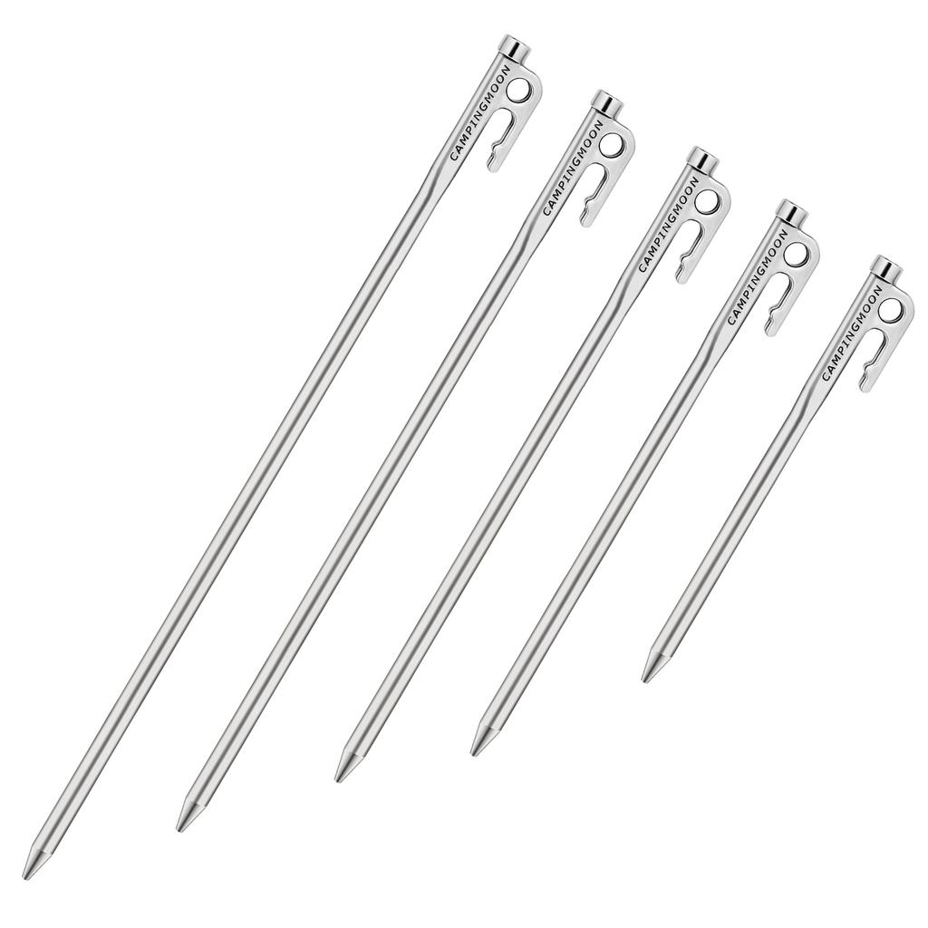 Сверхмощные стальные колышки для палатки с крючком и отверстием для навеса для походной палатки на открытом воздухе