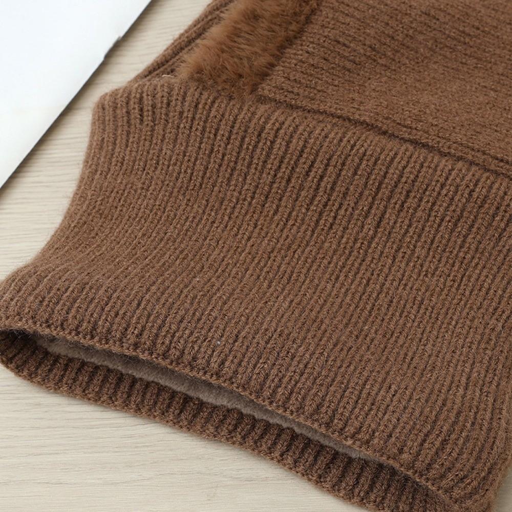 New Windproof Pullover Hat Keep Warm Cold Proof Face Mask Velvet Lined Cycling Hats Women/Men