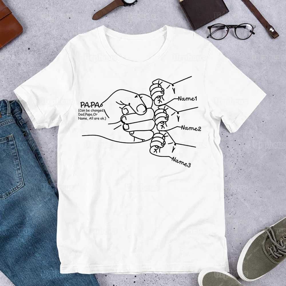 Mens T Shirts Hand Drawn Dad Fist Bump Dad Day Shirt Custom Dad Shirt Personalized TShirt Grandpa Graphic Fun Cute TShirt