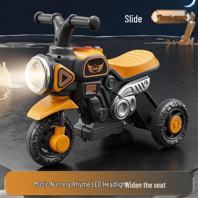 Детский электрический трехколесный велосипед с перезаряжаемым мотором и функцией скольжения – развивающая игрушка для мальчиков и девочек