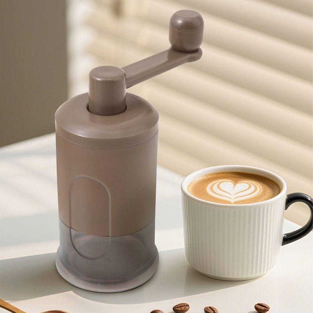 Clear Powder Container Manual Coffee Grinder Adjustable Grind Coffee Bean Grinder  Kitchen Use