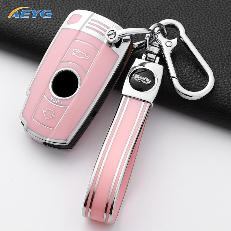 Car Key Case Cover Shell Fob For BMW X5 E53 X3 F83 E46 E39 E38 E60 E63 E61 E64 Series 3 5 7 330i Z3 Z4 E85 E86 M5 325i key chain