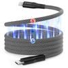 Magtame Lightning Cable Magnetic Attraction Function Type C Lightning Cable 3A Fast Charging MFi Certified Metal Connector iPhone Charging Cable Type