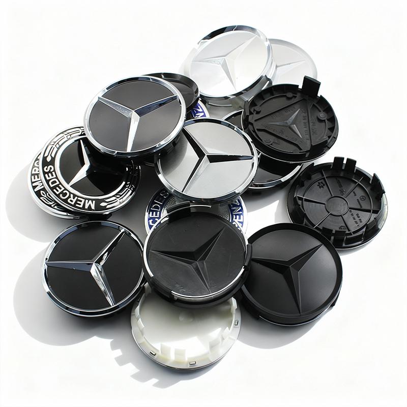 4Pcs 75mm Car Badge Wheel Center Cap For Mercedes Benz W176 W177 W204 W205 W212 W213 W206 X156 X253 W166 Hub Covers Accessories