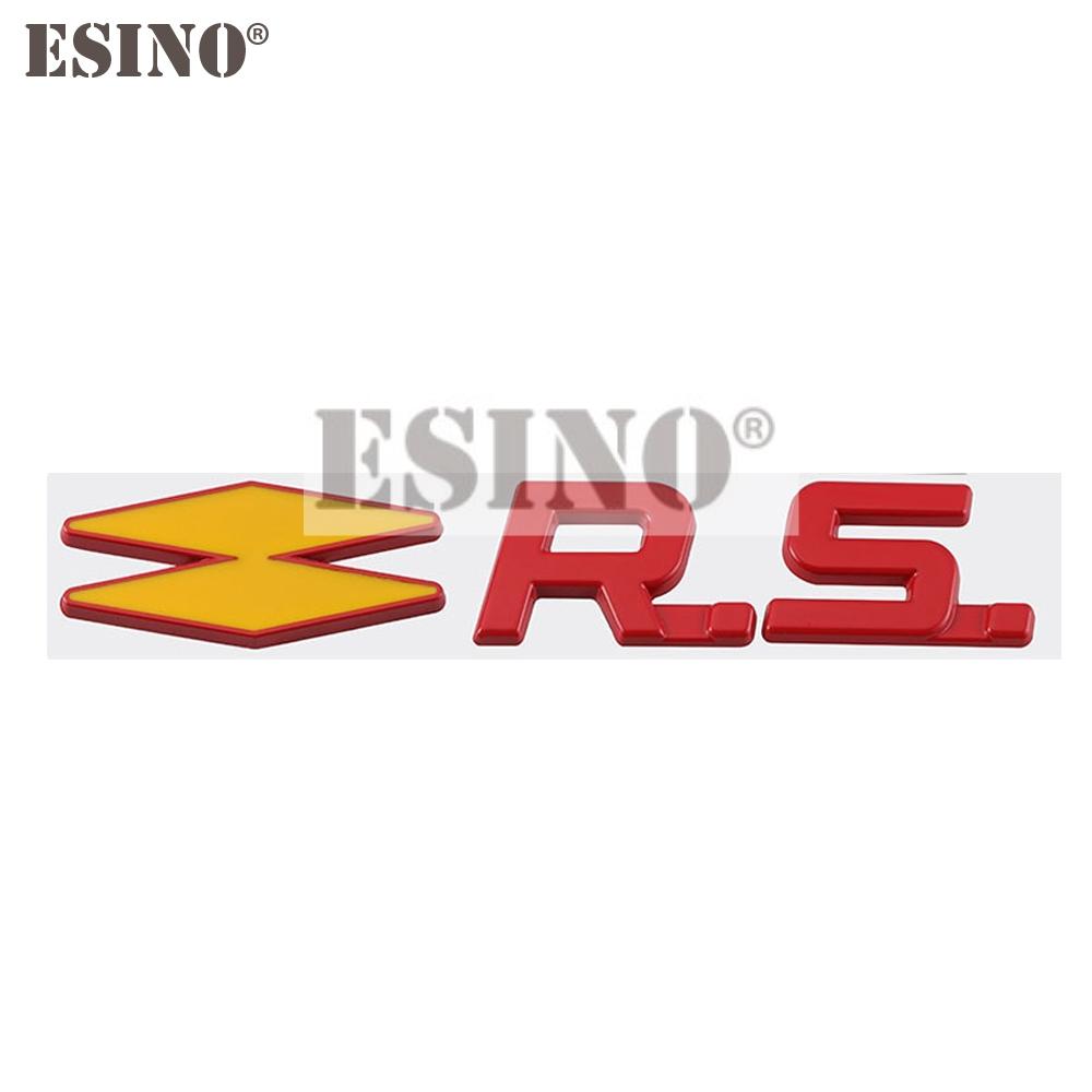Car Styling 3D Metal Chrome Zinc Alloy Emblem Badge for Renault RS Clio Captur Megane Kadjar Arkana Koleos Sandero Safrane AA7