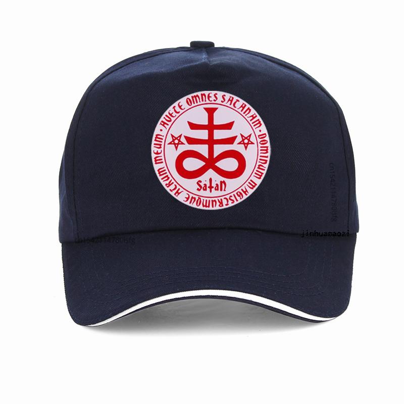 Шляпа с крестом Левиафана Сатаны для унисекс WoUnisex Регулируемая кепка Snapback Панк Готика Церковь Сатанинский символ Kolye Бейсболка кепка