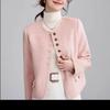 Temperamental Double-Faced Wool Coat for Women - Short Style, Spring/Autumn 2025, Single-Breasted, Round Neck, Little Fragrant Style.