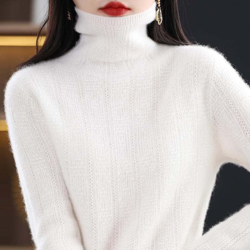 Женский кашемировый свитер Qinghe cashmere 30% кашемир 70% шерсть Женский осенне-зимний кашемировый свитер мягкий и теплый