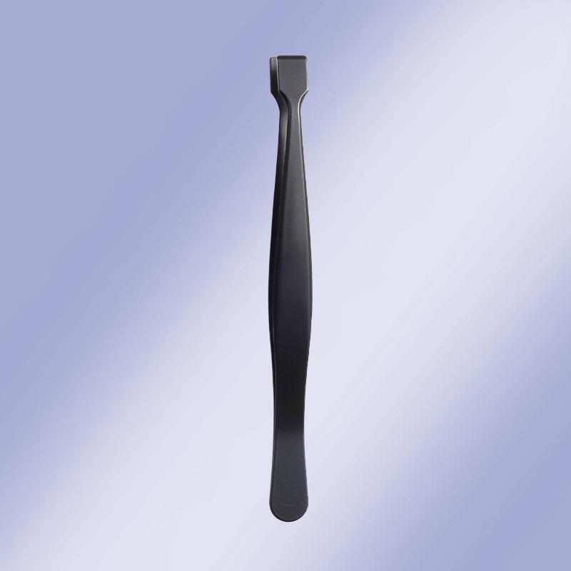 Flat Head Tweezers Stainless Steel Eyelash Grafting Tweezers False Eyelash Tweezers Light Weight For Beauty Salon Novice Use