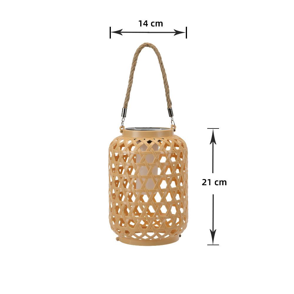 Solar Chinese Lantern Outdoor Hanging Lantern For Balcony Garden Courtyard Decoration Faux Rattan Design Perfect For Spring Festival Festival Lights