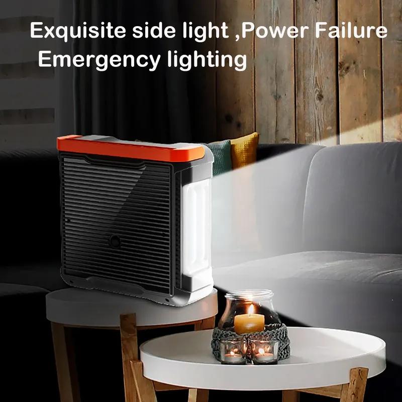 Solar Light Solar Power Panel Generator Kit with 3 LED Bulbs Bluetooth Radio Speaker for Outdoor Camping Emergency Power Supply