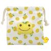 Nakajima Corporation Pickles Yuzu Boa Face Drawstring Bag 176462-22