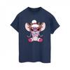 Womens/Ladies Lilo & Stitch Angel Reindeer Cotton Boyfriend T-Shirt