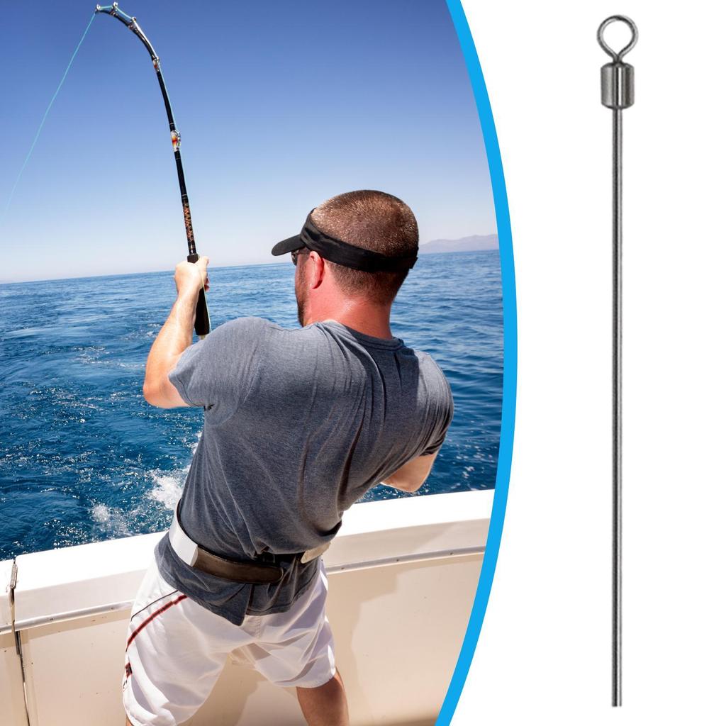 Looped Shafts For Spinner Baits 100 Pieces Fishing Spinner Shaft With Looped Wire Fish Accessories For Freshwater Ice Lake Boat