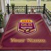 Custom Text Printed Rug Queensland Maroons Non Slip Floor Carpet For Home Room Decor