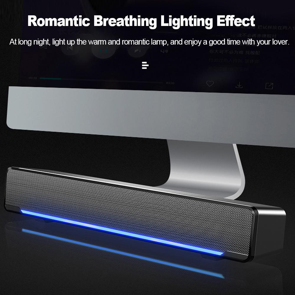 Проводной компьютерный динамик, стерео сабвуфер, мощный музыкальный плеер, объемный звук с басами, аудиовход 3,5 мм