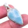 Natural Republic Ларимар Драгоценный камень 925 Стерлинговое серебро Подвеска 1.50'' l0V07