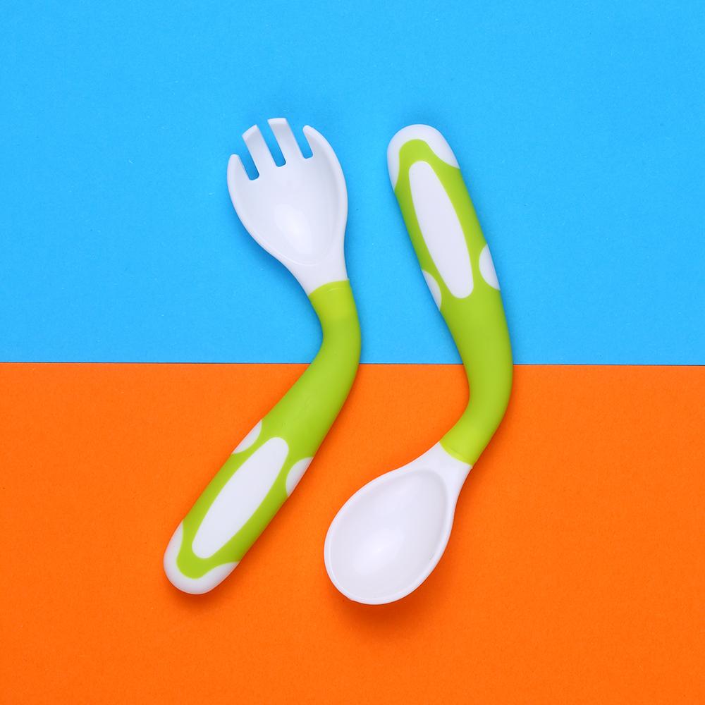 Baby Spoon and Set Travel Case Bendable& Non-Slip Handle Baby Training Spoon with Storage Box Portable Baby Tableware for Babies Infants Toddlers