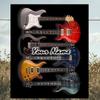 1PC Custom Name Guitar Collection Artwork outdooor Flannel blankets Patterns Throw Blanket All-Season Soft Gift for Couch, Bed, Camping gifts
