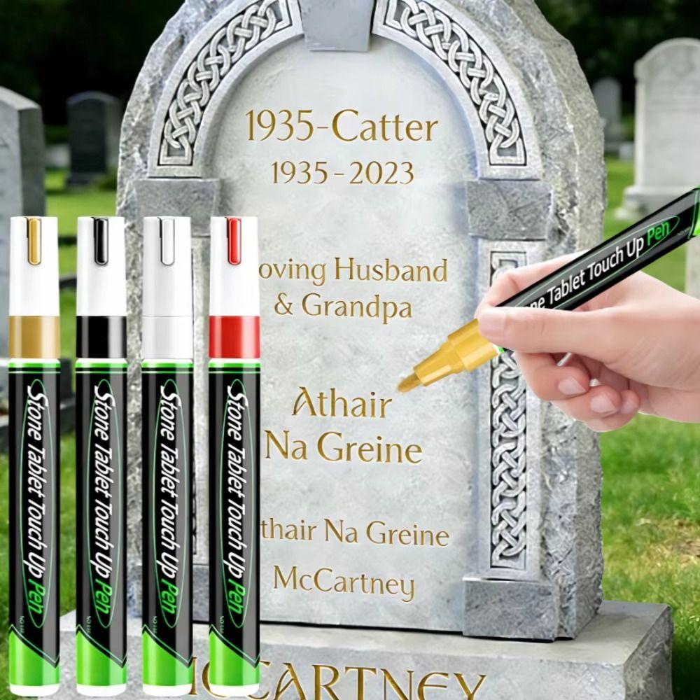 Gold Color Tombstone Touch Up Paint Pen Tombstone Inscription Pen Tombstone Restoration