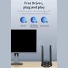 5400 Мбит/с USB 3.0 Wifi 6 адаптер 2.4G/5G/6G игровой Wifi приемник Dongle 4 антенны для ПК WPA3 Win10/11 k Card адаптер