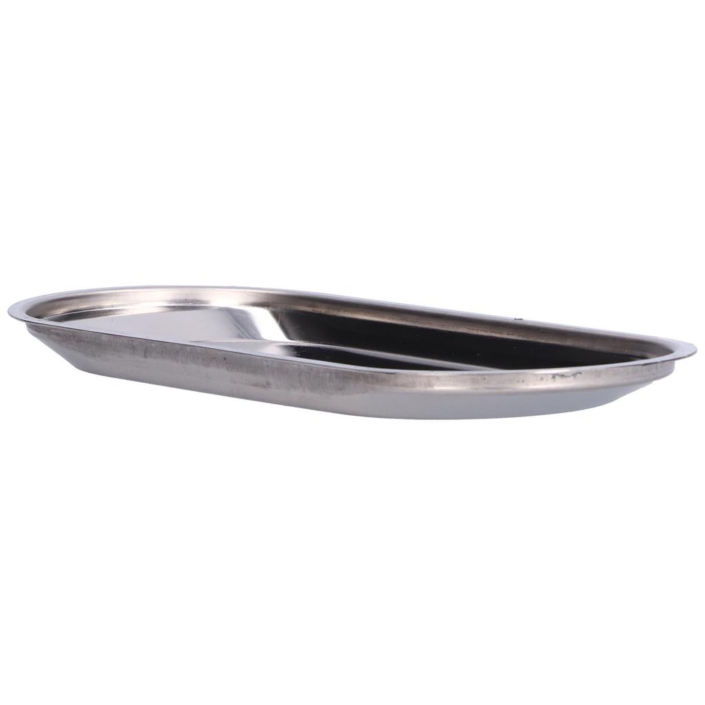 Small Plate Oval Thickened Stainless Steel MultiPurpose Storage Tray for Home Bathroom(S )