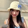 Bow Bucket Caps Stylish Sunscreen Hat Korean Seersucker Caps  Female