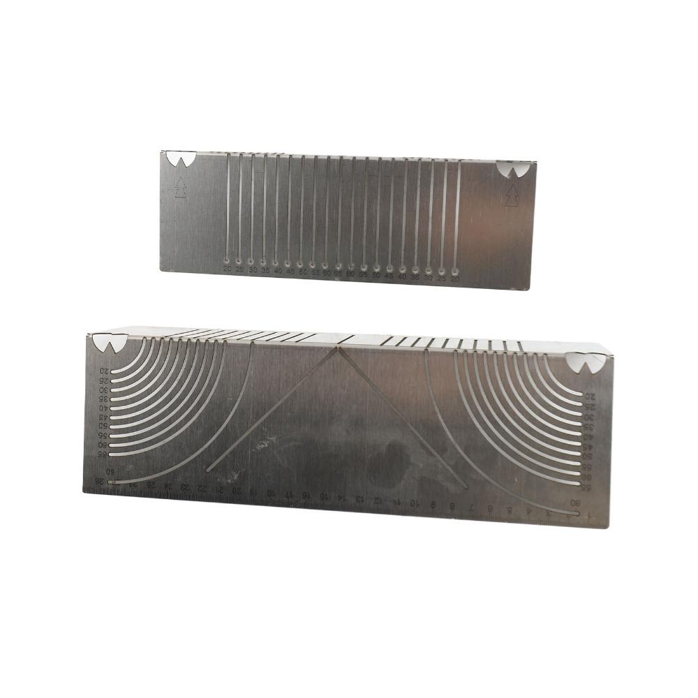 2pcs Stainless Steel Arc Marking Tool Multi Functional Linear Arc Scriber Pipe Cutting