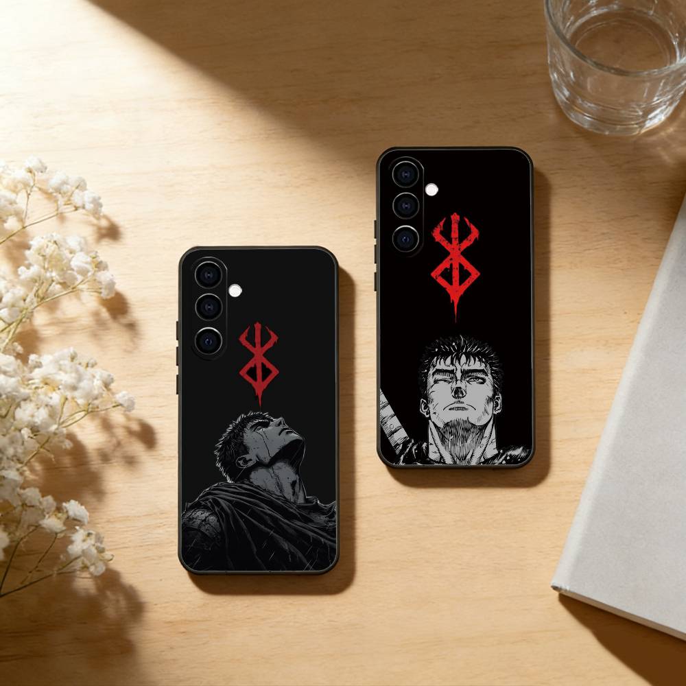 Чехол для телефона с аниме-персонажем Гатсом из Berserk для Samsung Galaxy A73, A72, A71, A70, A53, A52, A51, Мягкий силиконовый черный чехол