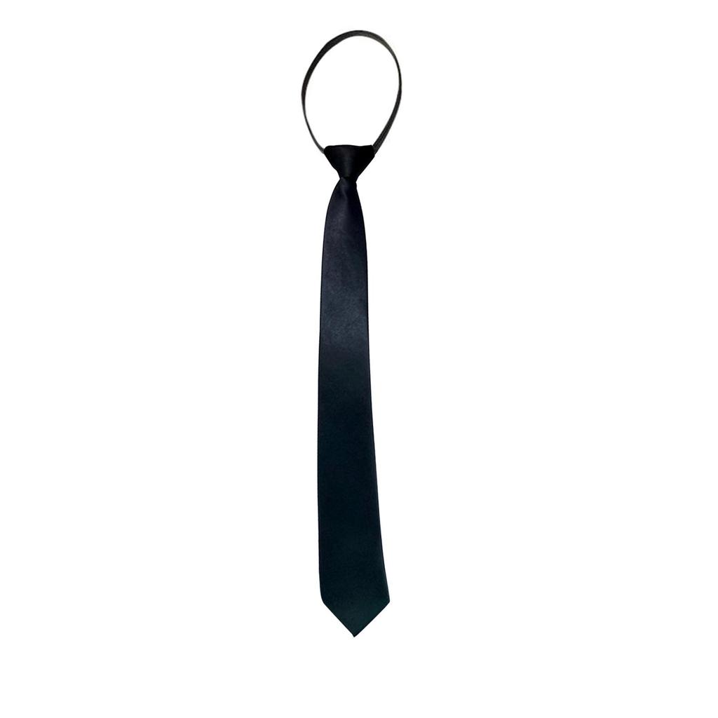 Униформа JK Girls Black Simple On Tie Галстук безопасности Униформа Костюм Галстуки Ленивые Галстуки Похороны Stewa O0K5