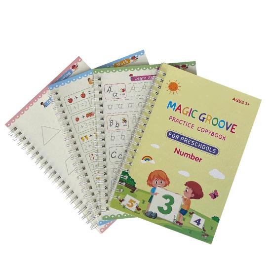 Handwriting Practice Book for Kids Magic Grooved Writing Copybook Reusable Writing Practice Workbook Kindergarten Pre-School Essentials