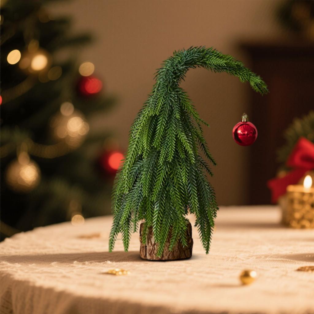 Рождественская елка ПЭ Кривая шея Набор для DIY украшения, Зашифрованное настольное украшение, Имитация маленького дерева