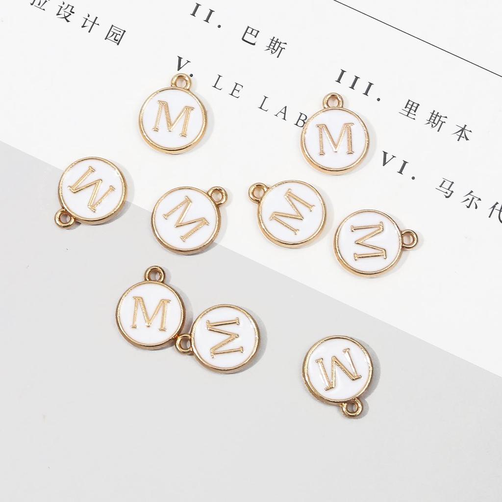10 шт., металлическая эмаль, английские буквы, подвески, подвеска для самостоятельного изготовления ювелирных изделий, ожерелье, браслет, аксессуары