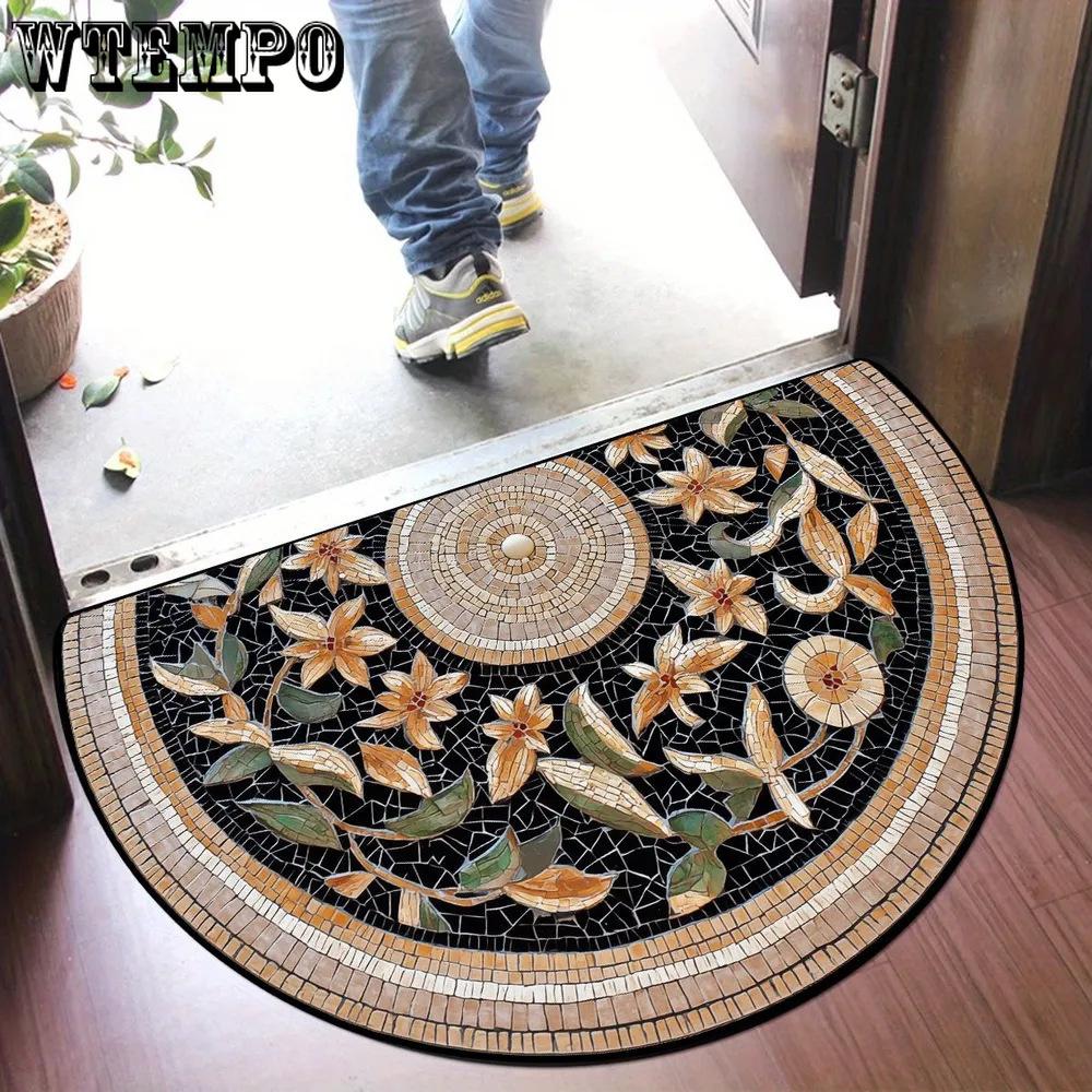 Semi-circular Carpet Retro American Home Floor Mat Entrance Mat