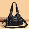 Vintage Women's Bag Motorcycle Bag Fashion Solid Color Women's Simple Shoulder Bag Handbag