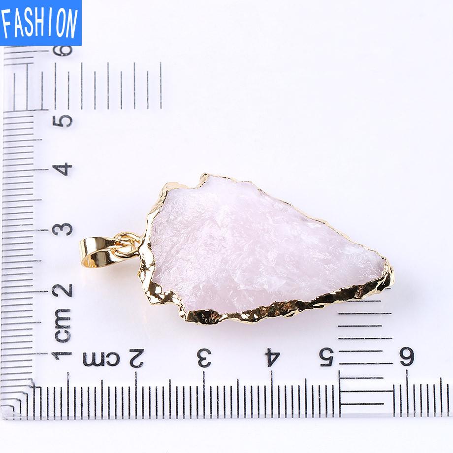 Европейское и американское ожерелье с натуральным кристаллом неправильной формы и искусственной резьбой