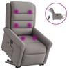 VidaXL Electric Massage Recliner Armchair Taupe Fabric 3303351