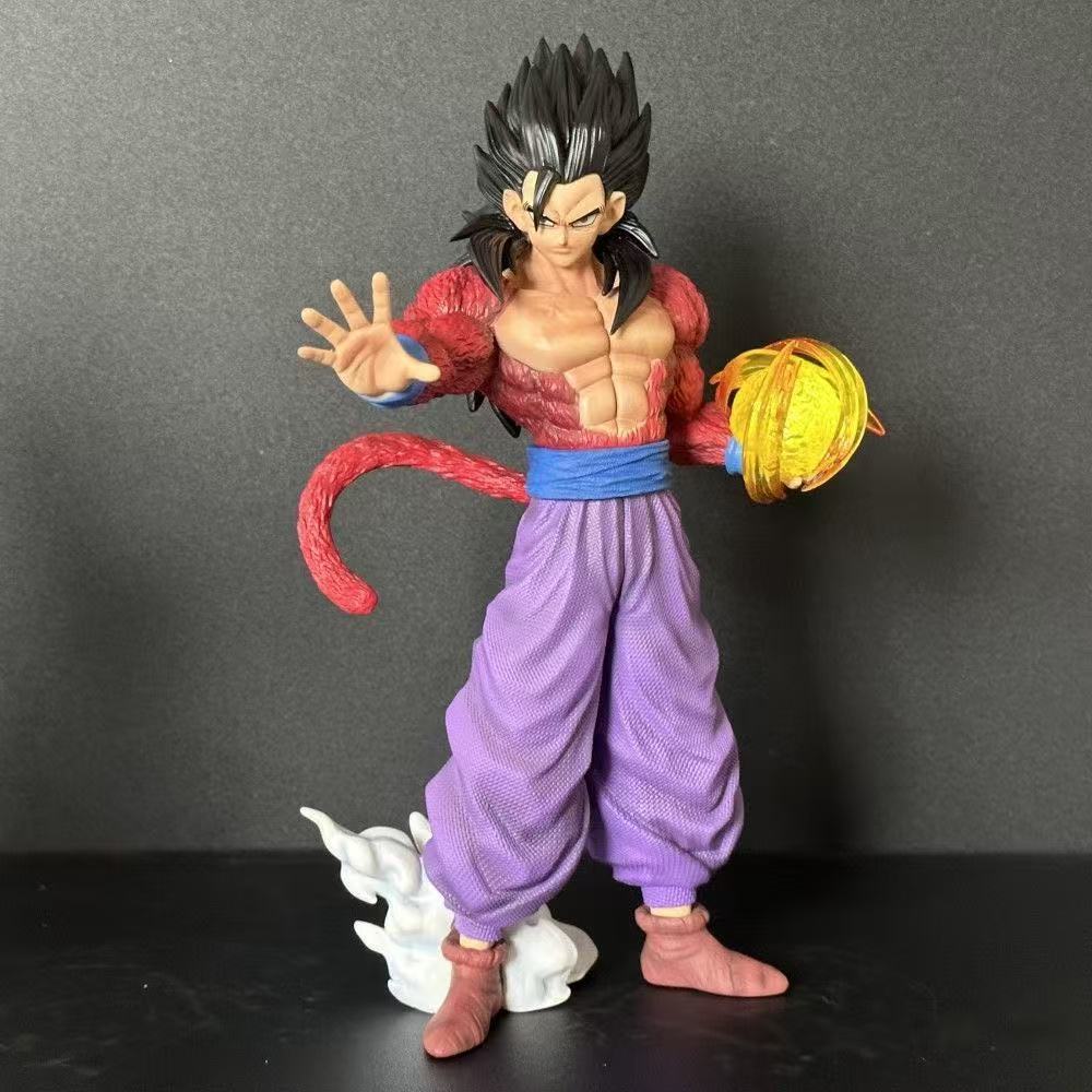 28СМ Аниме Фигурка Dragon Ball Z SSJ4 Гохан Фигурка на шарнирах Светящаяся Сфера ПВХ Коллекционная Модель Игрушки Подарки