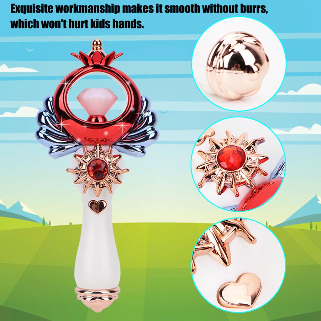 Милая волшебная палочка принцессы, фея, электрическая магия, музыка, светящаяся палочка, мигающая, детская игрушка для девочек, подарок