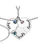 Bff Best Friend Froever Best Friend Heart Patchwork Necklace