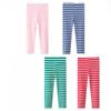 Трикотажные полосатые хлопковые леггинсы для девочек - Тонкие брюки для малышей и малышей на весну/лето
